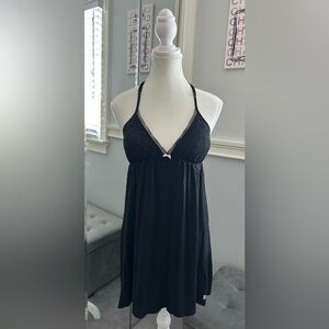 Victoria's Secret Black Lace Racerback Slipdress
Size Small Like New